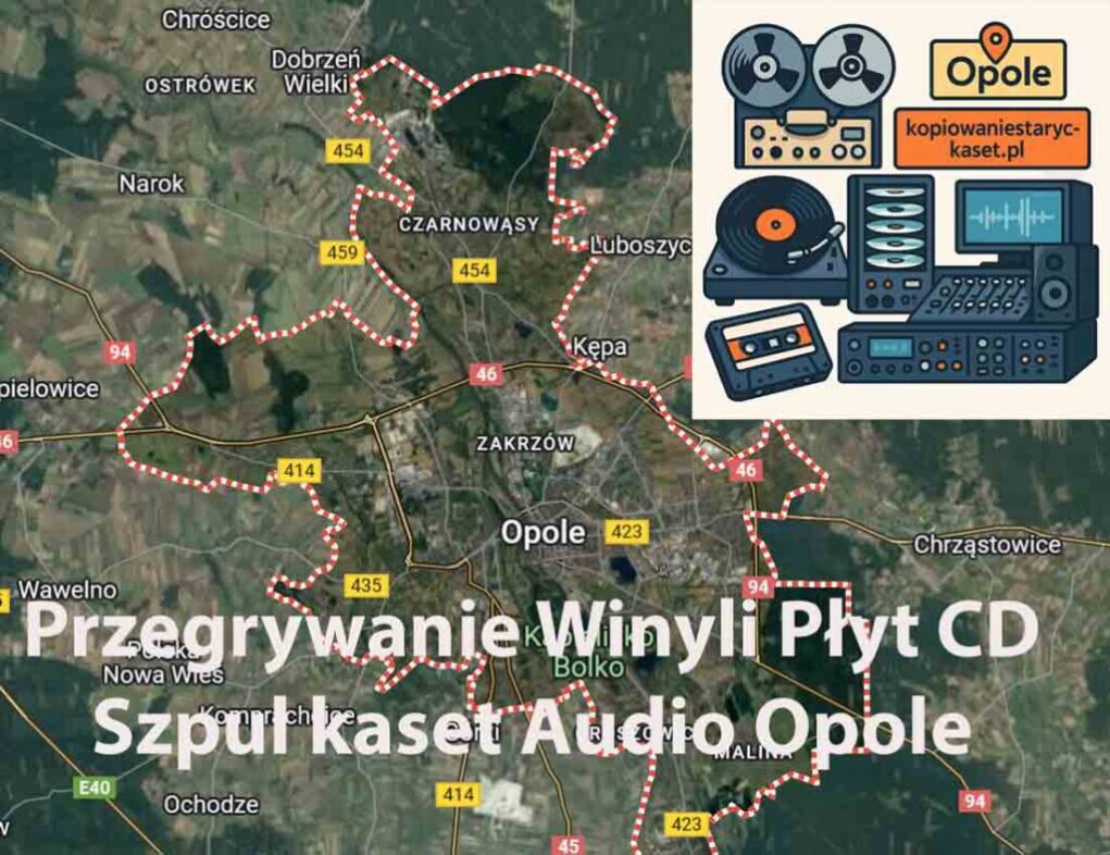 Przegrywanie Winyli Płyt CD Szpul kaset Audio Opole