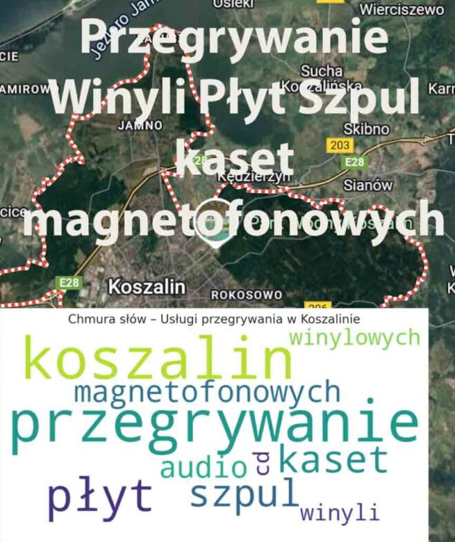 Przegrywanie Winyli Płyt Szpul kaset magnetofonowych Audio Koszalin