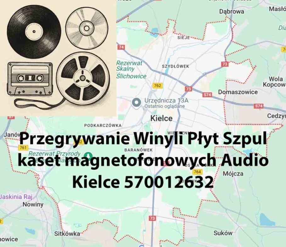 Przegrywanie Winyli Płyt CD Szpul kaset Audio Kielce