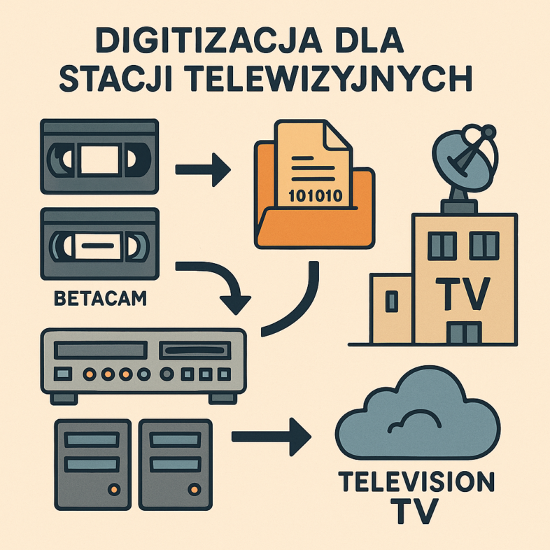 Usługi dla Stacji Telewizyjnych -Digitalizacja Nośników