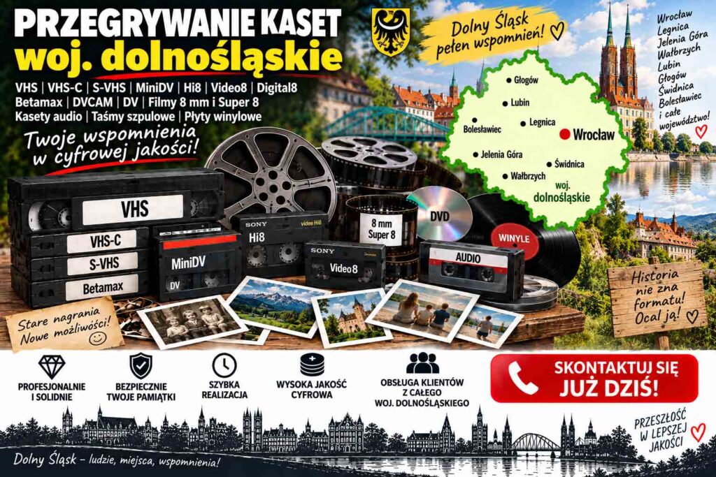 Przegrywanie kaset Woj Dolnośląskie