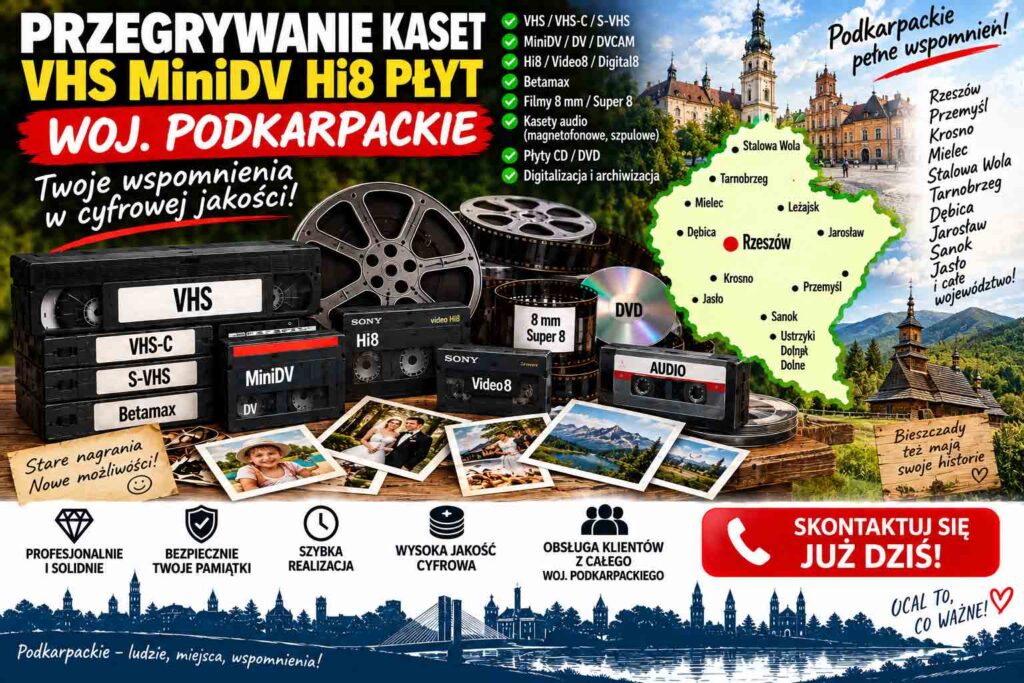 Przegrywanie kaset Woj Podkarpackie