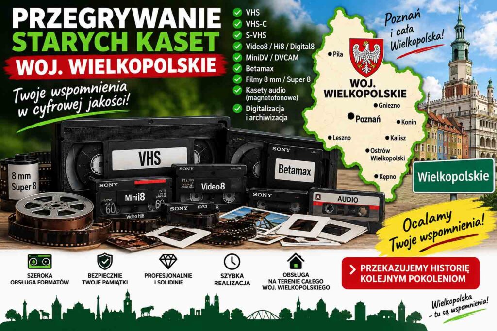 Przegrywanie kaset Woj Wielkopolskie