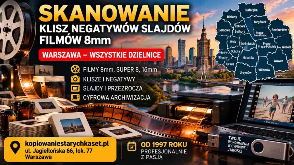 skanowanie klisz slajdów negatywów Warszawa